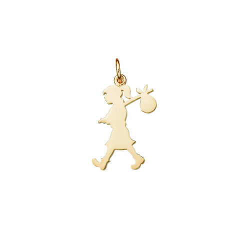 Karen Walker - Large Runaway Girl Charm Gold Plated