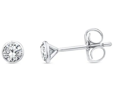 Brent Weatherall Jeweller - 9ct White Gold Certificated Lab Grown Diamond Set Set Studs .50ct F VS