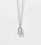 Locked Charm Necklace Sterling Silver