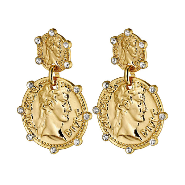 Dyrberg/Kern - Monza Gold Earrings Crystal