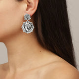 Dyrberg/Kern - Monza Shiny Silver Earrings  Crystal