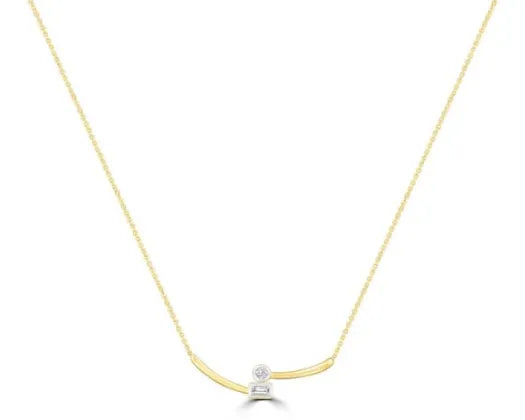 Brent Weatherall - 9ct Yellow Gold & 0.05ct Diamond Necklace