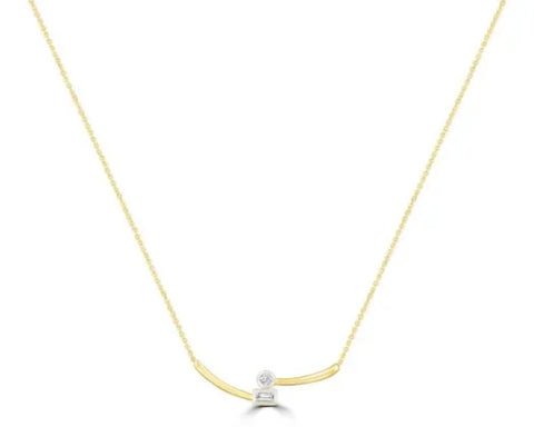 Brent Weatherall - 9ct Yellow Gold & 0.05ct Diamond Necklace