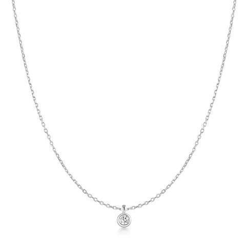 Ania Haie - Luna Bezel Set Solitaire Necklace Sterling Silver