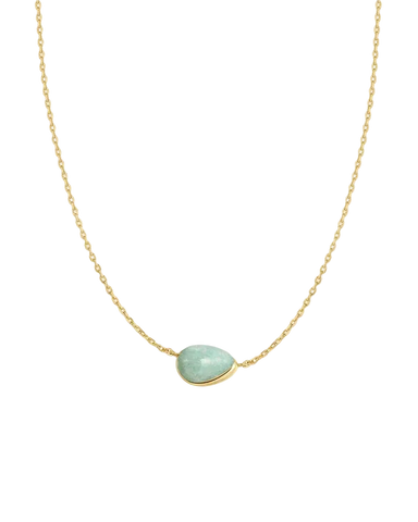 Ania Haie - Wanderer Gold Amazonite Dome Pebble Necklace