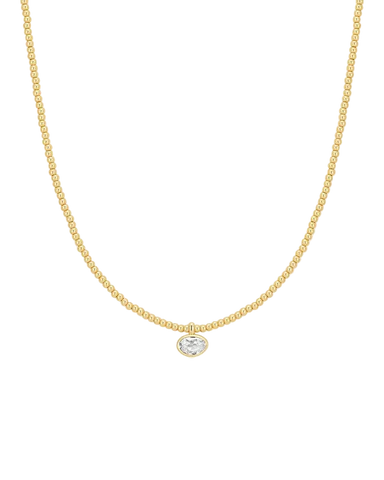 Ania Haie - Wanderer Gold Bezel Oragnic Pebble Beaded Necklace