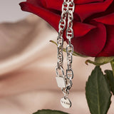 Najo - Love Lock Silver Chain Bracelet