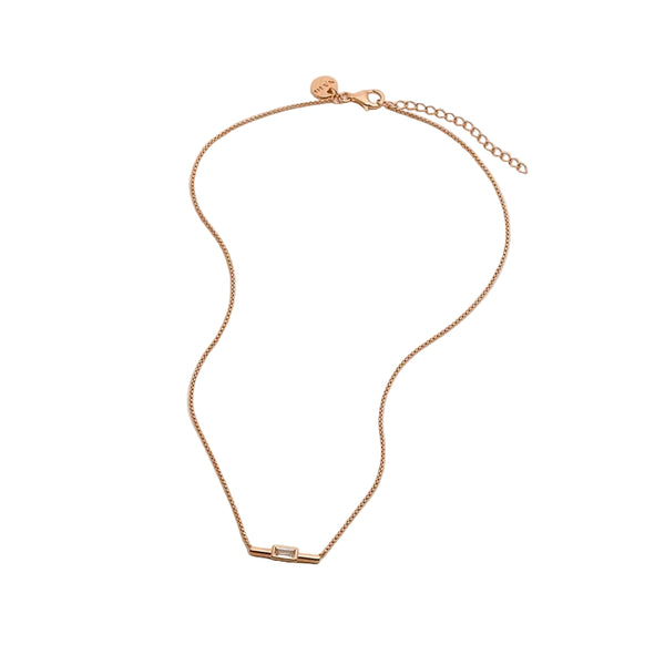 Najo - Skye CZ Necklace Rose Gold Plate