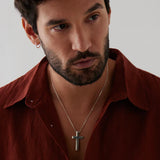 Najo - The Cross Mens Silver Necklace