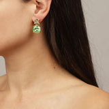 Dyrberg/Kern -  Nicola Gold Earrings Light Green & Golden