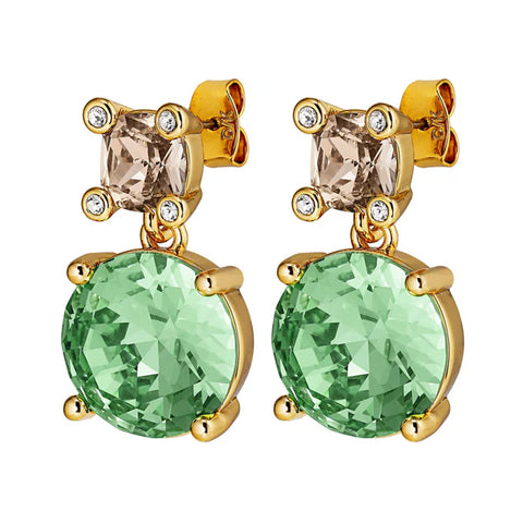 Dyrberg/Kern -  Nicola Gold Earrings Light Green & Golden