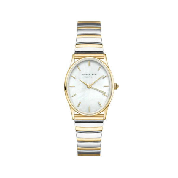 Rosefield Watch - The Oval Two Toned Gold & Silver Watch