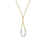 Brent Weatherall - 9ct Yellow Gold Diamond Set Loop On A 45cm Chain