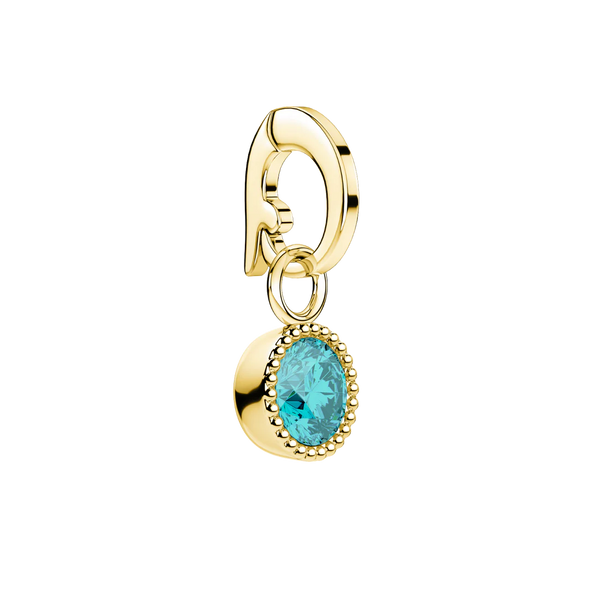 Rosefield Jewellery - March Birthstone Charm Gold