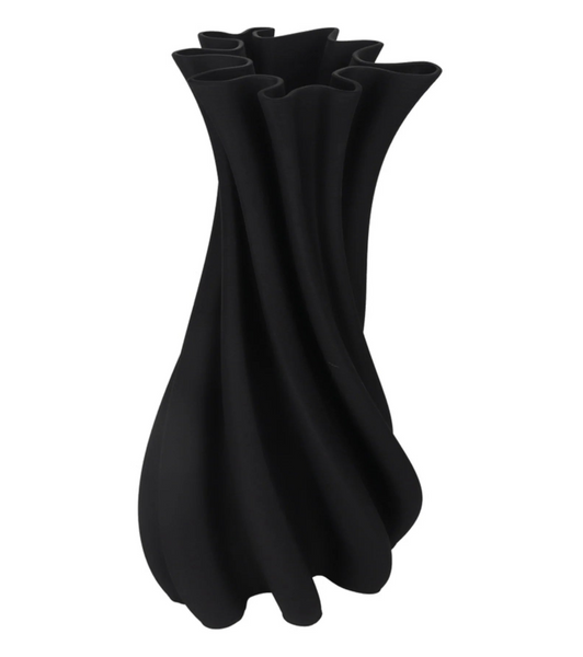 Camila Black 3D Ceramic Vase Small