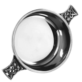 English Pewter Company - 3.5 Inch Celtic Knot Handle Quaich Bowl