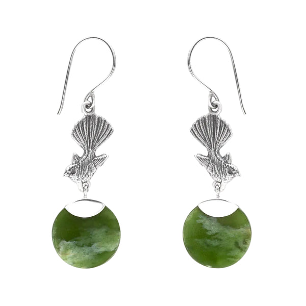 Nick Von K - Pounamu Piwakawaka Earrings