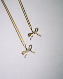 Meadowlark - Bow Charm Necklace Gold Plated