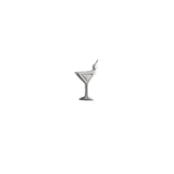 Stow - Martini Silver Charm