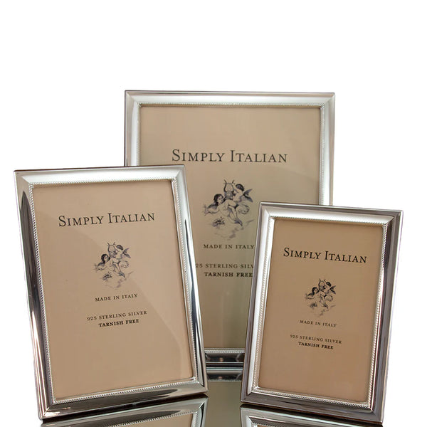 Simply Italian - Sterling Silver Beaded Frame