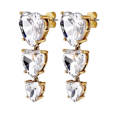 Dyrberg Kern - Sanctu Gold Drop Earrings Crystal