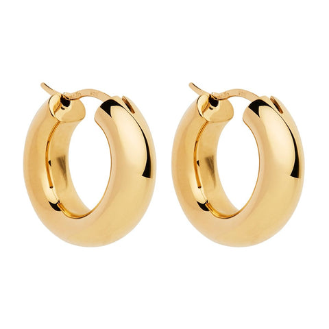 Najo - Cocoon Hoop Earring Yellow Gold