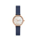 Skagen - Anita Three-Hand Blue Leather Watch