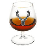 English Pewter Company - Brandy Glass With Pewter Stag