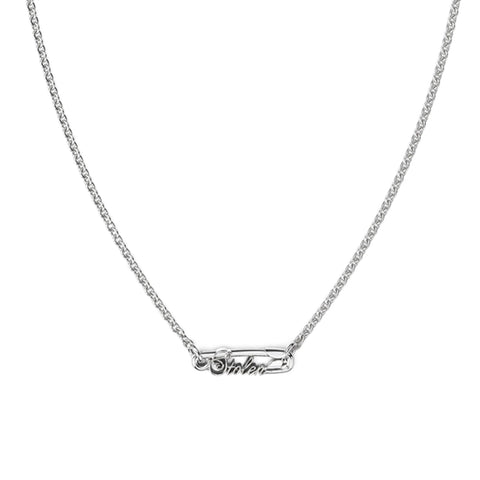 Stolen Girlfriends Club - Scripted Pin Necklace Silver