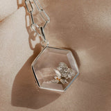 Stow - Lotus Renewal Charm Silver and Cubic Zirconia