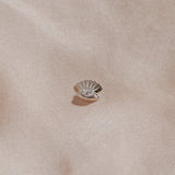 Stow - Scallop Charm Silver and Cubic Zirconia