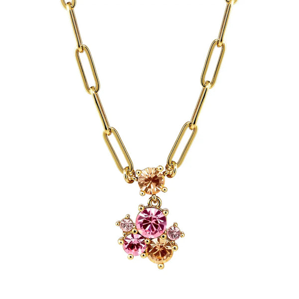 Dyrberg Kern - Tanzy Gold Pendant Necklace, Rose