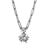 Dyrberg Kern - Tanzy Shiny Silver Pendant Necklace Crystal