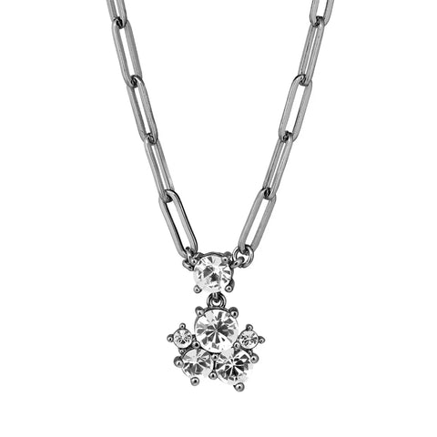 Dyrberg Kern - Tanzy Shiny Silver Pendant Necklace Crystal