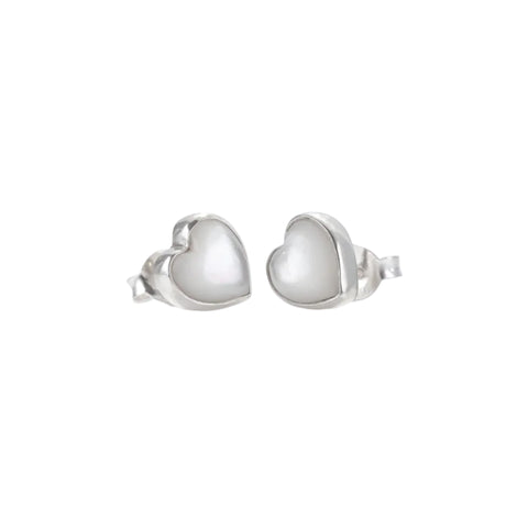 Nick Von K - Mother of Pearl Shell Heart studs