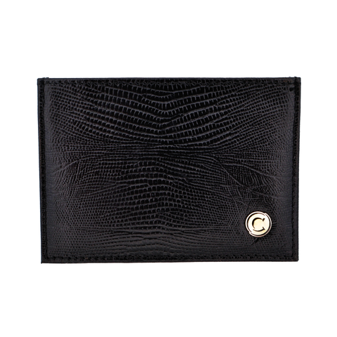 Cudworth - Black Lizard Leather Card holder