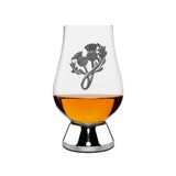 English Pewter Company - Pewter 70ml Wee Glencairn Glass Thistle Badge