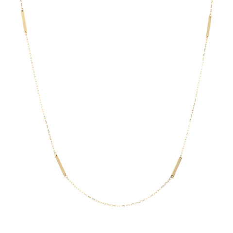 Brent Weatherall - 9ct Yellow Gold Forzatina Plate & Chain Necklace 40-50cm