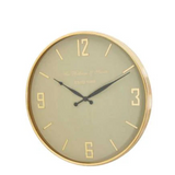 Clock - Monroe Wall Clock Gold