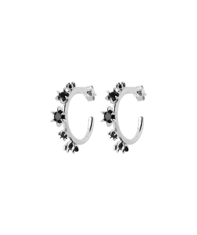 Karen Walker - Baroque Earrings Onyx