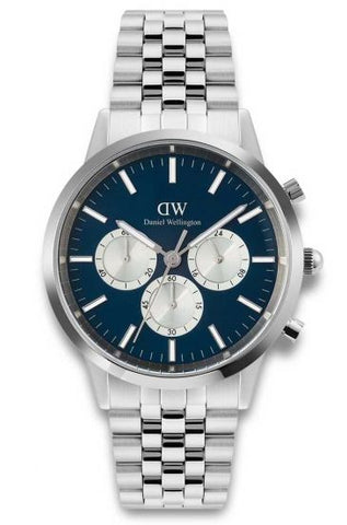 Daniel Wellington - Iconic Chronograph Silver & Blue Dial
