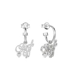 Stolen Girlfriends Club - F*ck Off Script Anchor Earrings Silver