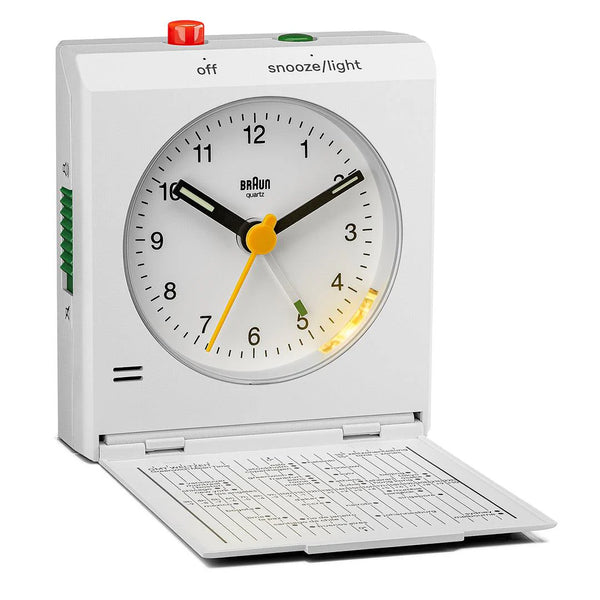 Braun - Travel Analogue Alarm Clock White