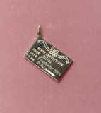 Meadowlark - Birth Certificate Charm Necklace Sterling Silver