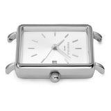 Rosefield Watch - Mini Boxy White Square Dial & Silver Mesh Strap