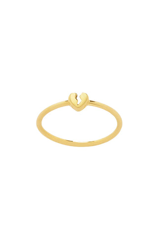 Karen Walker - Broken Heart Ring 9ct Yellow Gold