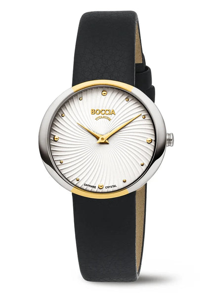 Boccia - Pure Titanium Two Toned Case With Black Strap