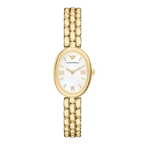 Emporio Armani -  Sinfonia Mother Of Pearl Face Gold Watch