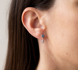 Boh Runga - Drop in the Ocean Topaz Studs Sterling Silver
