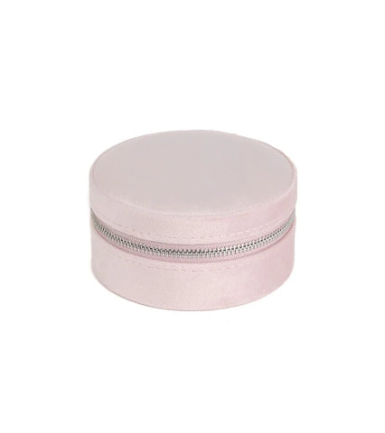 Edblad - Travel Jewellery Case Velvet Dusty Pink & Steel